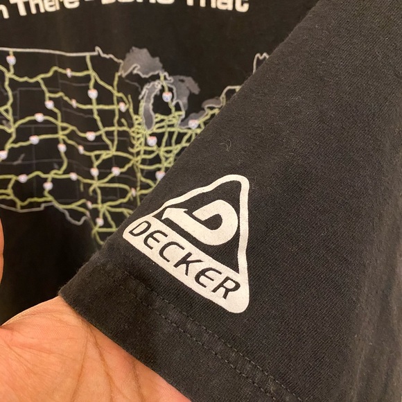 Vintage Y2K Road Tripping Trucker Been There Done That US American Black Tee - Picture 4 of 5